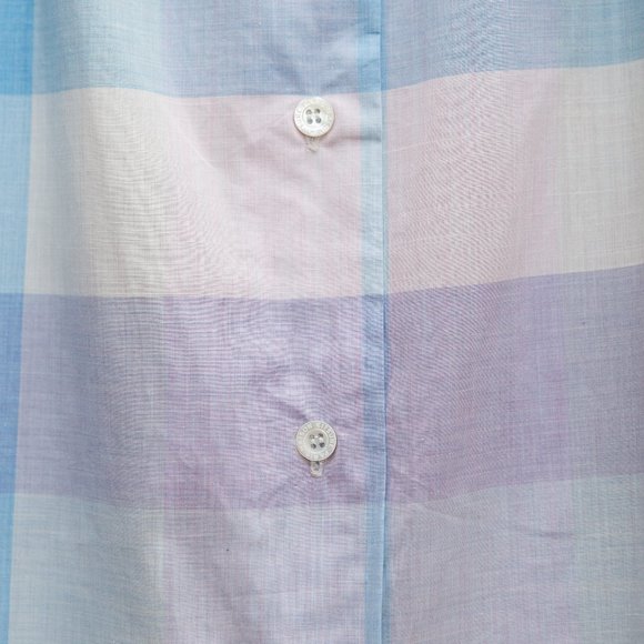 MAISON KITSUNE A-Line Plaid Skirt - Blue and Pink - Picture 5 of 6